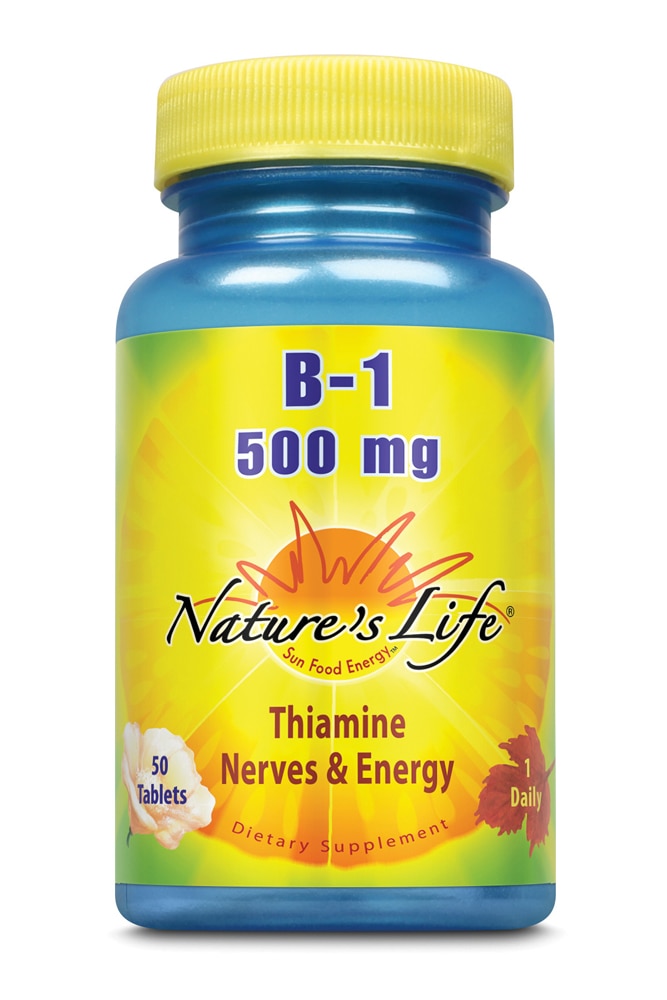 Витамин B-1 – 500 мг – 50 таблеток Nature's Life