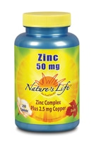 Zinc -- 50 mg - 250 Tablets (Таблетки) Nature's Life