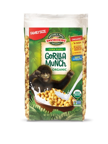 Органические зерновые хлопья Gorilla Munch, 650 г, без глютена, низкое содержание натрия, вегетарианский продукт Nature's Path