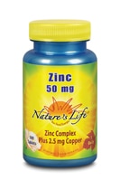 Zinc -- 50 mg - 100 Tablets (Таблетки) Nature's Life