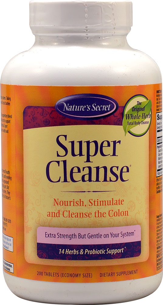Nature's Secret Super Cleanse™ — 200 таблеток Nature's Secret