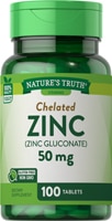 Chelated Zinc -- 50 mg - 100 Tablets (Таблетки) Nature's Truth