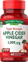 Яблочный уксус Nature's Truth, 600 мг, 60 быстродействующих капсул Nature's Truth