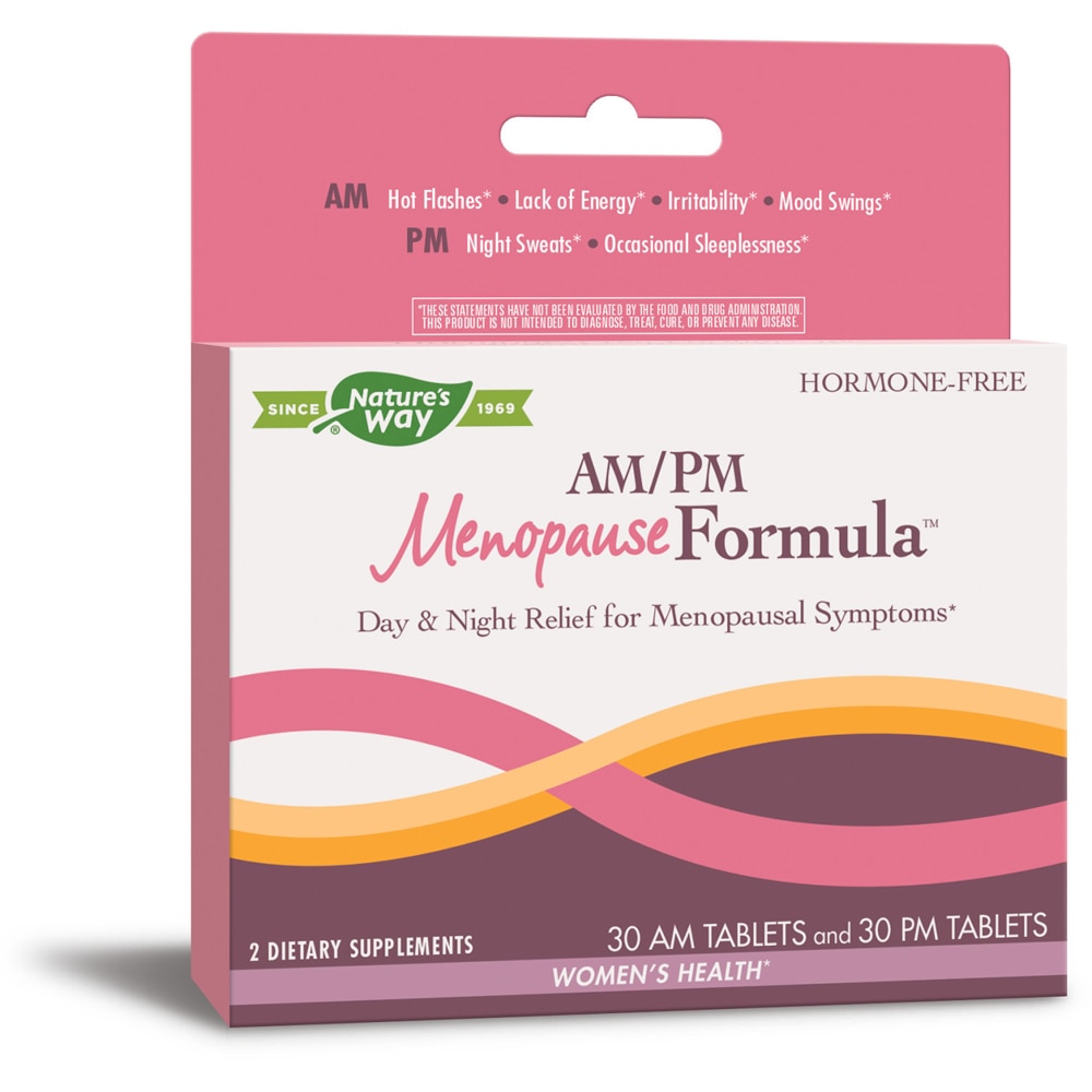 AM & PM Menopause Formula - Hormone-Free -- 30AM & 30PM Tablets Nature's Way
