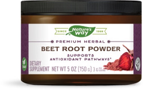 Premium Herbal Beet Root Powder (Порошок) - Supports Antioxidant Pathways - Vegan -- 5 oz (Унции) Nature's Way