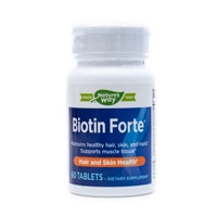 Биотин Форте - Здоровье волос и кожи - 5 мг - 60 таблеток Nature's Way