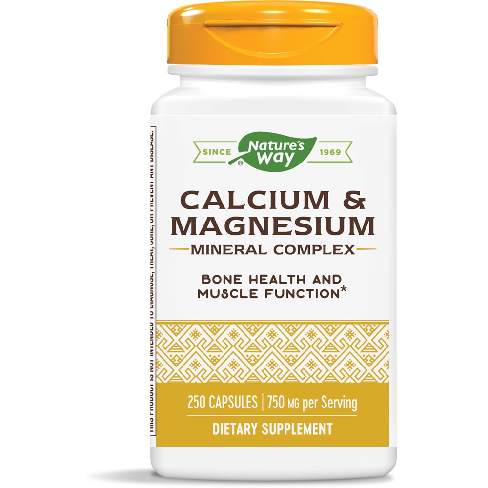 Calcium and Magnesium Mineral Complex -- 750 mg per serving - 250 Capsules (Капсулы) Nature's Way