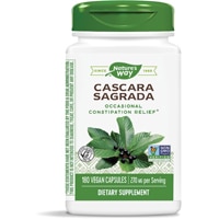 Cascara Sagrada -- 270 mg Per Serving (Порция) - 180 Vegan Capsules (Веганские капсулы) Nature's Way