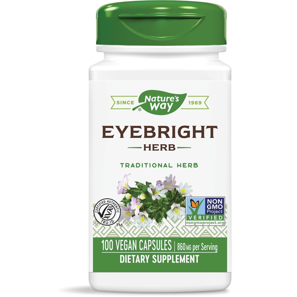 Eyebright Herb -- 560 mg - 100 Vegan Capsules (Веганские капсулы) Nature's Way