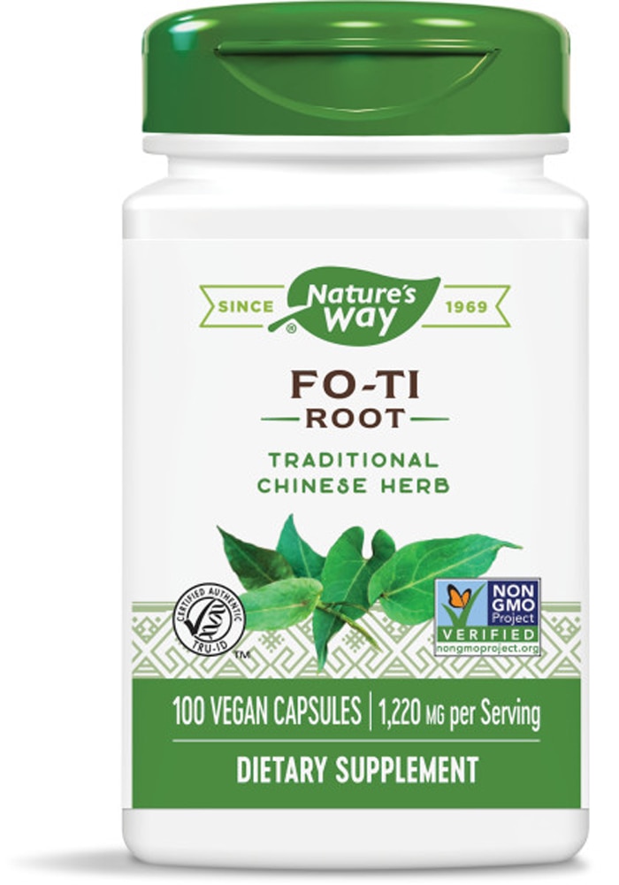 Nature's Way Fo-Ti Root – 100 веганских капсул Nature's Way