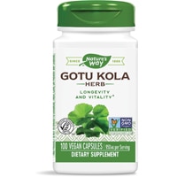 Gotu Kola Herb - Longevity & Vitality -- 950 mg Per 2-Capsule Serving (Порция) - 100 Capsules (Капсулы) Nature's Way