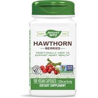 Hawthorn Berries -- 1080 mg per serving - 100 Vegan Capsules (Веганские капсулы) Nature's Way