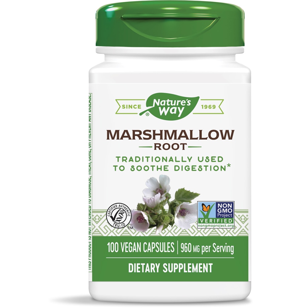 Marshmallow Root -- 960 mg per 2 capsule serving - 100 Vegan Capsules (Веганские капсулы) Nature's Way