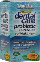 Adult's Dental Care Probiotic Lozenges (Пастилки) Peppermint -- 60 Lozenges NaturesPlus