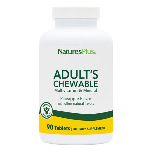 NaturesPlus Adult's Chewable Multi-Vitamin and Mineral Natural Pineapple — 90 таблеток NaturesPlus