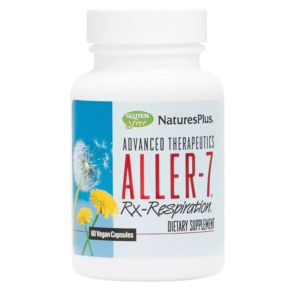 NaturesPlus Advanced Therapeutics Aller-7 Rx-Respiration — 60 веганских капсул NaturesPlus