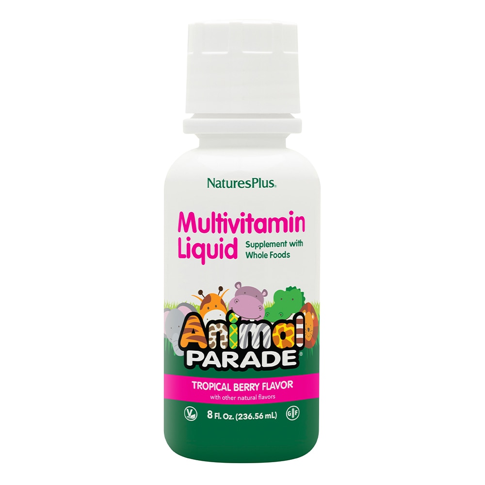 Animal Parade® Children's Liquid (Жидкость) Multi-Vitamin and Mineral Supplement Tropical Berry -- 8 fl oz (Жидкие унции) NaturesPlus