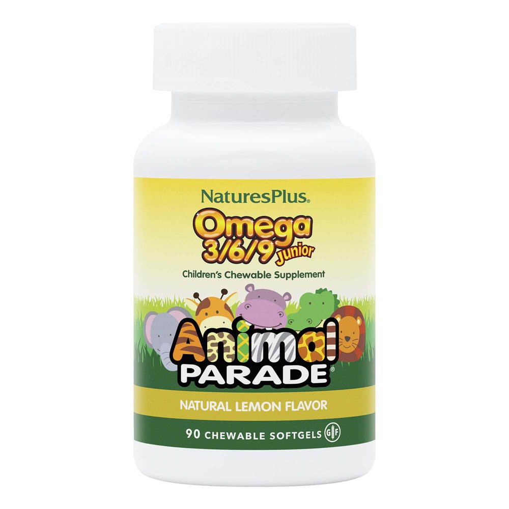 Animal Parade Omega 3 6 9 Junior — 90 жевательных мягких таблеток NaturesPlus