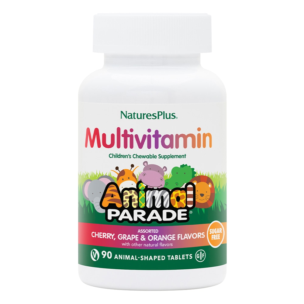 Animal Parade Sugar Free Children's Chewable Multi Assorted -- 90 Chewable Tablets (Жевательные таблетки) NaturesPlus