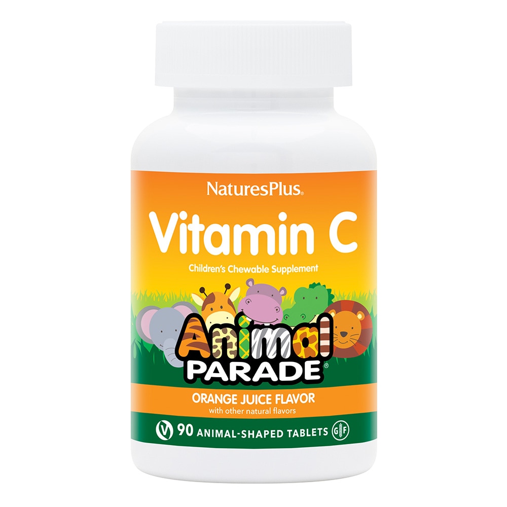 Витамин C для детей, жевательные таблетки с концентратами цельного пищевого продукта - 90 таблеток - NaturesPlus NaturesPlus