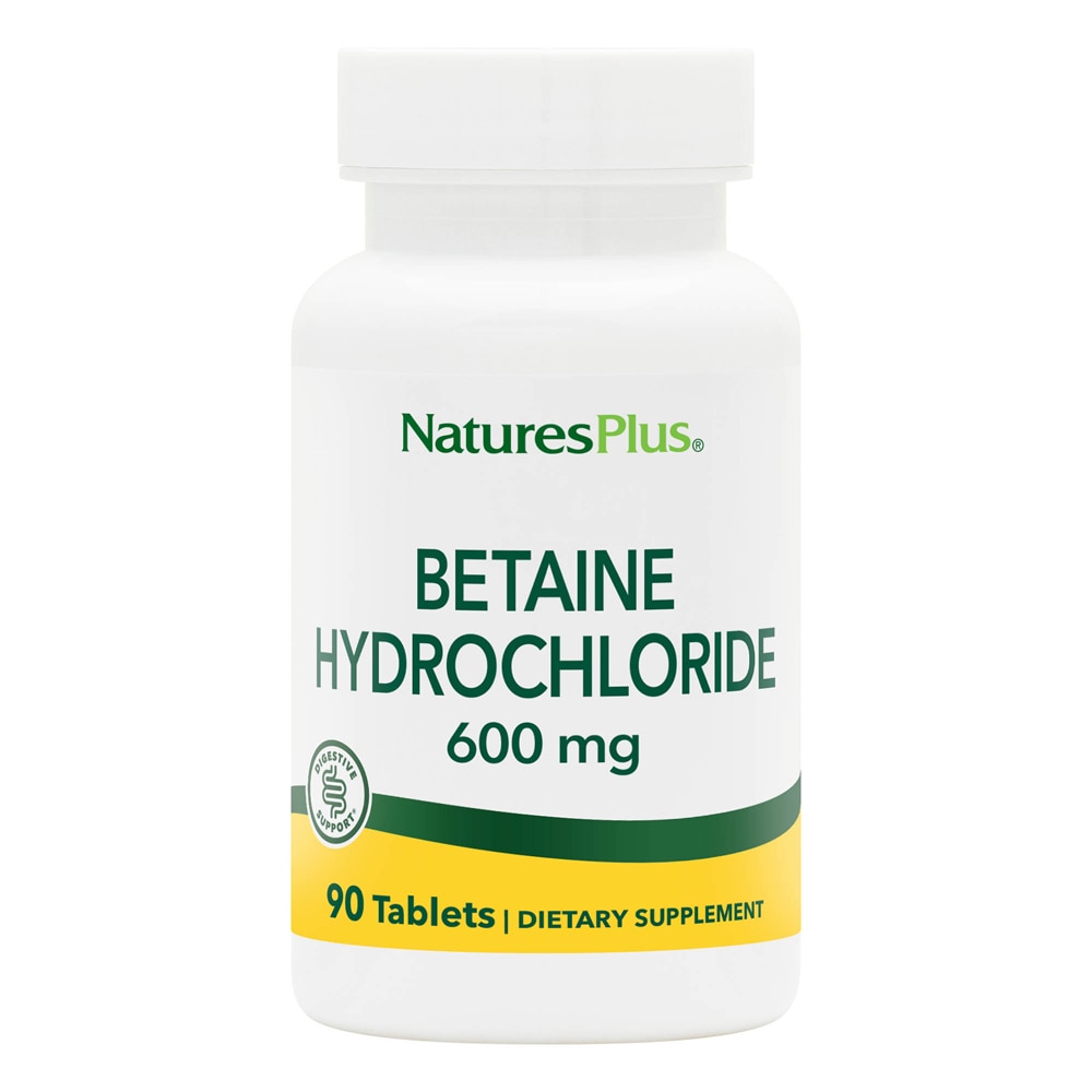 Бетаина гидрохлорид — 600 мг — 90 таблеток NaturesPlus