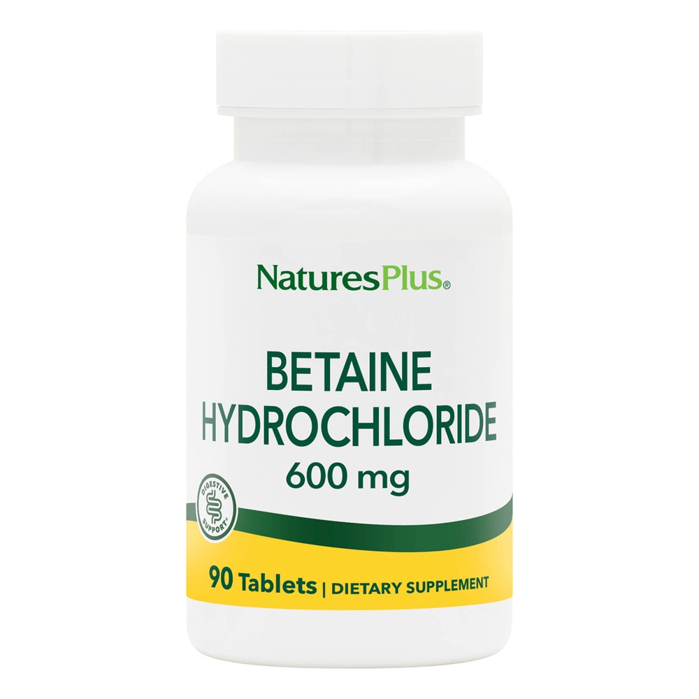 Betaine Hydrochloride -- 600 mg - 90 Tablets (Таблетки) NaturesPlus