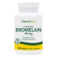 NaturesPlus Chewable Bromelain — 40 мг — 180 таблеток NaturesPlus