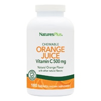 NaturesPlus Жевательный апельсиновый сок, витамин С, 500 мг, 180 таблеток NaturesPlus