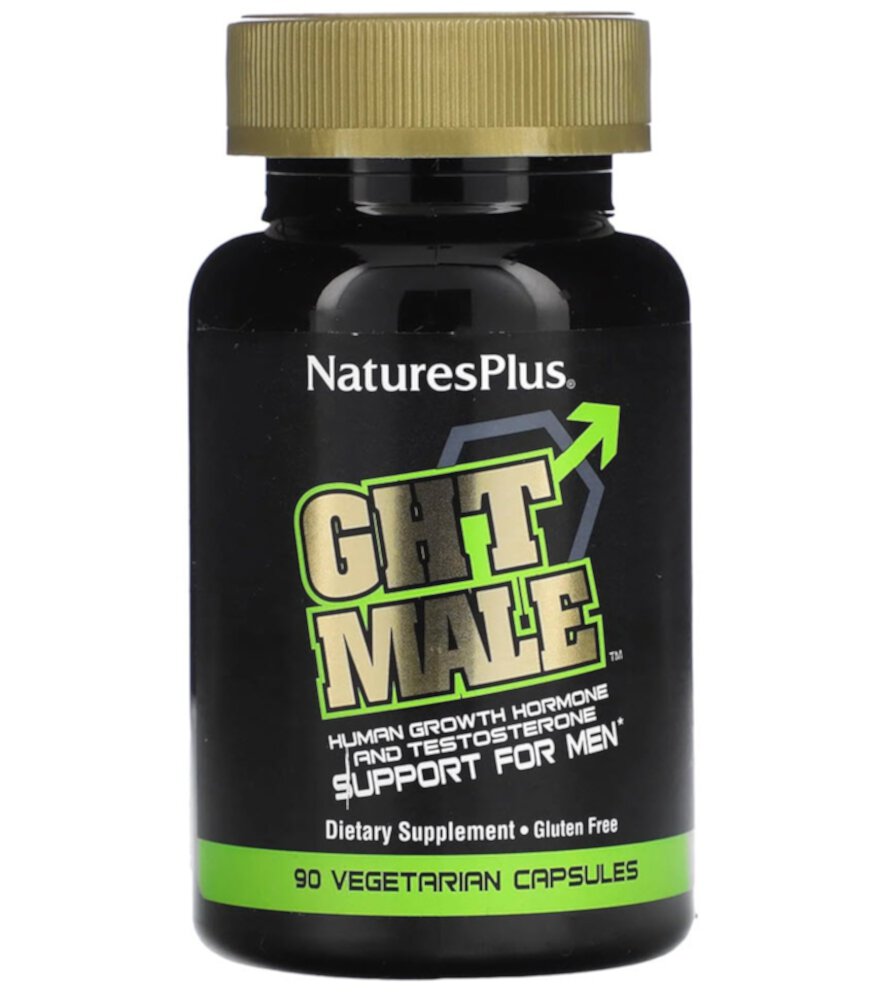 GHT Мужской гормон роста человека и повышение уровня тестостерона для мужчин -- 90 вегетарианских капсул NaturesPlus
