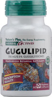 NaturesPlus Herbal Actives Gugulipid® — 750 мг — 60 вегетарианских капсул NaturesPlus
