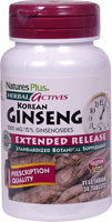 Herbal Actives Корейский женьшень пролонгированного действия, 1000 мг, 30 вегетарианских таблеток NaturesPlus