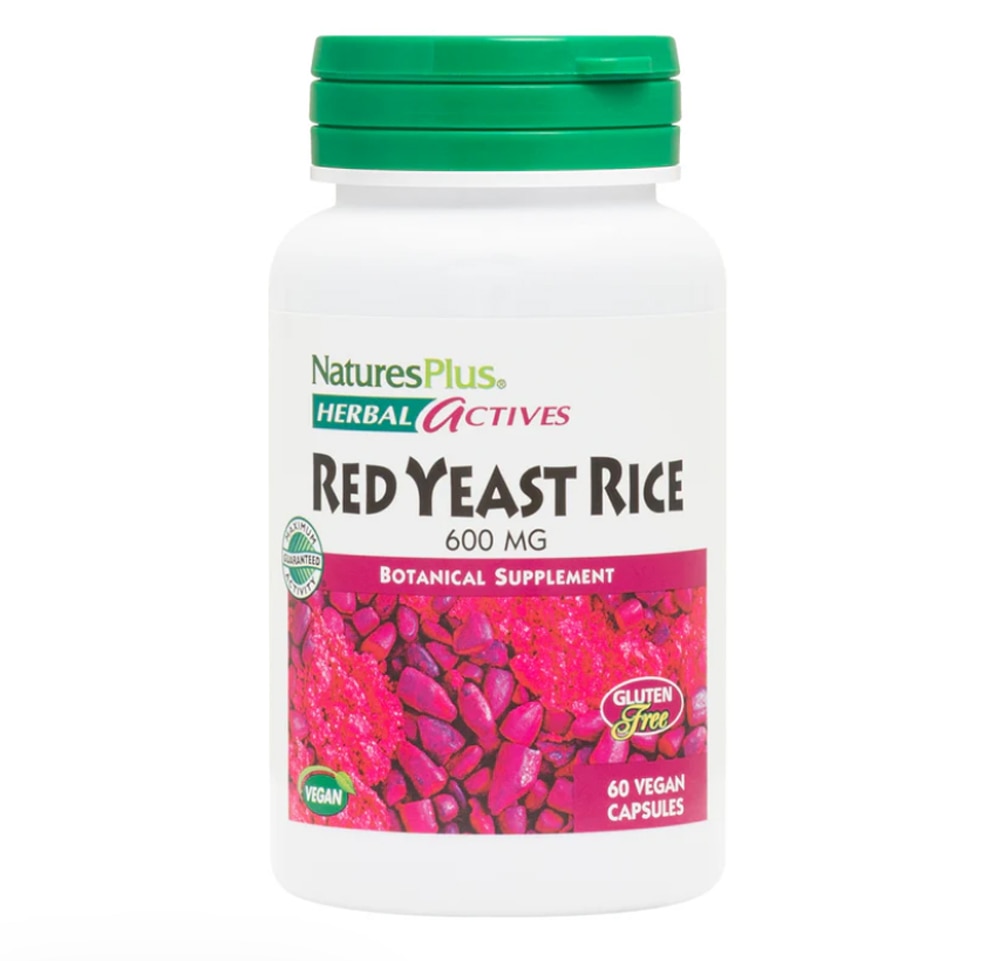 Herbal Actives Red Yeast Rice -- 600 mg - 60 Vegan Capsules (Веганские капсулы) NaturesPlus