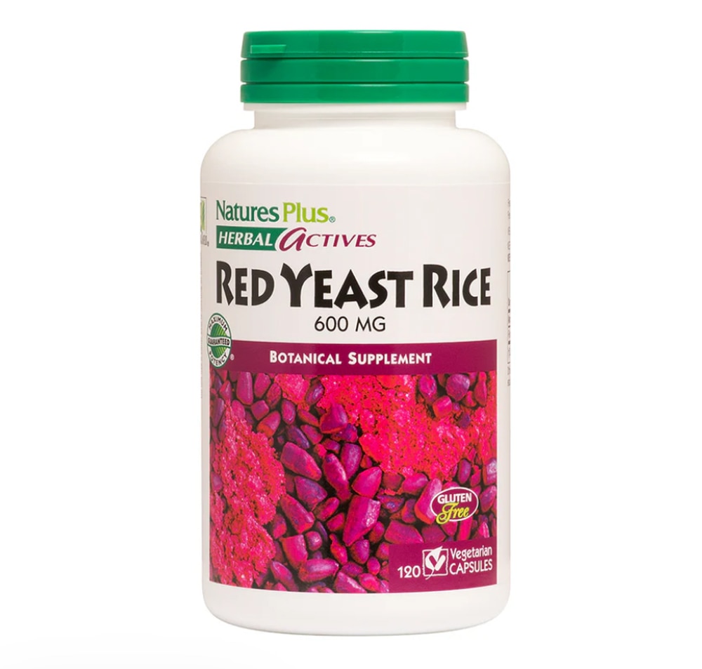 Herbal Actives Red Yeast Rice -- 600 mg - 120 Vegan Capsules (Веганские капсулы) NaturesPlus