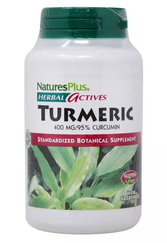 Herbal Actives Turmeric -- 400 mg - 60 Vegetarian Capsules (Вегетарианские капсулы) NaturesPlus