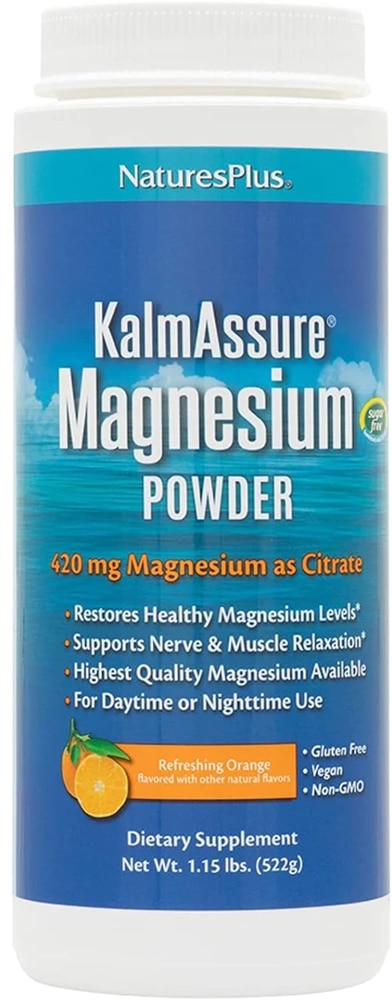 KalmAssure® Magnesium Powder (Порошок) Natural Orange -- 400 mg - 1.15 lbs NaturesPlus