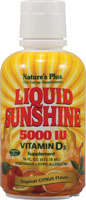 NaturesPlus Liquid Sunshine Vitamin D3 Tropical Citrus -- 5000 МЕ - 16 жидких унций NaturesPlus