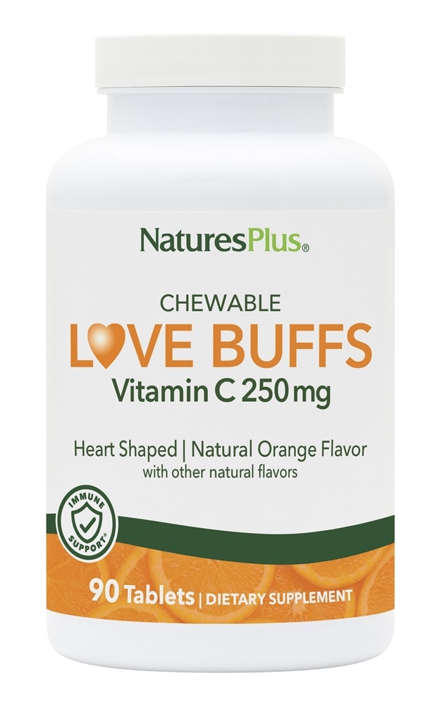 Love Buffs Жевательные буферизованные витамины С, натуральный апельсин, 250 мг, 90 таблеток NaturesPlus