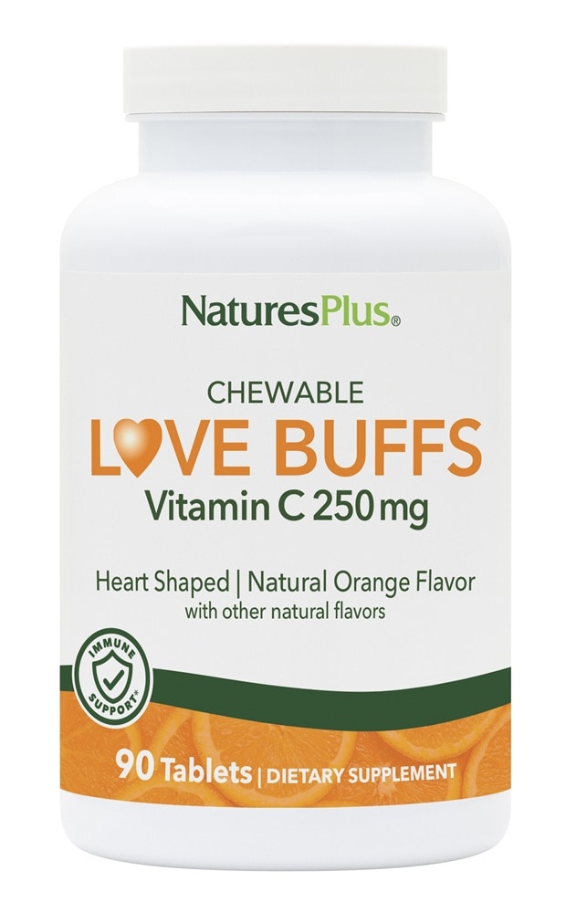 Love Buffs Chewable Buffered Vitamin C Natural Orange -- 250 mg - 90 Tablets (Таблетки) NaturesPlus