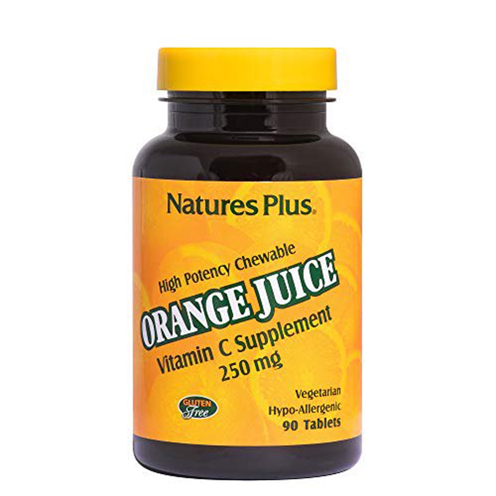 Orange Juice Vitamin C Chewables (Жевательные таблетки) -- 250 mg - 90 Tablets (Таблетки) NaturesPlus