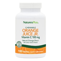 NaturesPlus Orange Juice Jr® Жевательный витамин C — 100 мг — 180 таблеток NaturesPlus