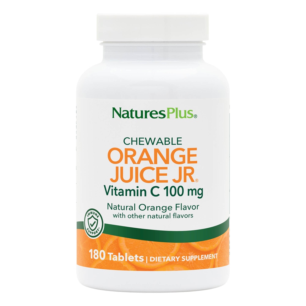 Orange Juice Jr® Chewable Vitamin C -- 100 mg - 180 Tablets (Таблетки) NaturesPlus