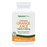 NaturesPlus Апельсиновый сок, жевательные таблетки с витамином С, 500 мг, 90 таблеток NaturesPlus