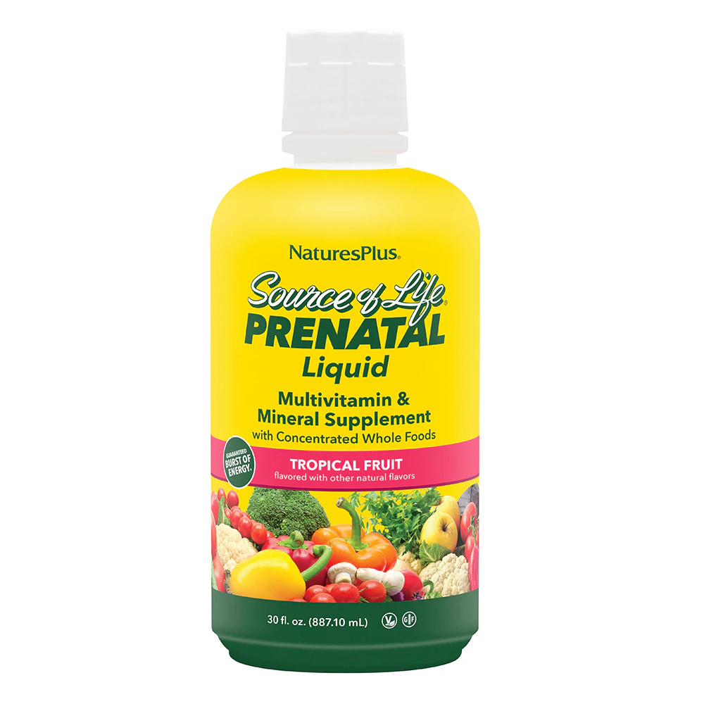 Prenatal Liquid (Жидкость) Natural Tropical Fruit -- 30 fl oz (Жидкие унции) NaturesPlus