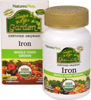 NaturesPlus Source of Life Garden Iron — 30 веганских капсул NaturesPlus