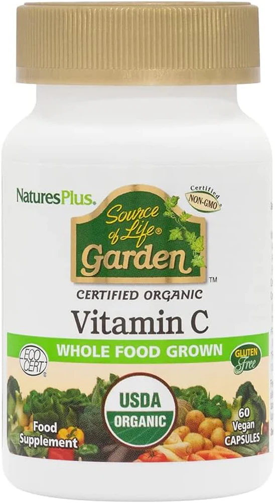 NaturesPlus Source of Life® Garden™ Витамин С — 60 веганских капсул NaturesPlus