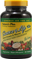 Source of Life Multi-Vitamin & Mineral No Iron -- 90 Tablets (Таблетки) NaturesPlus