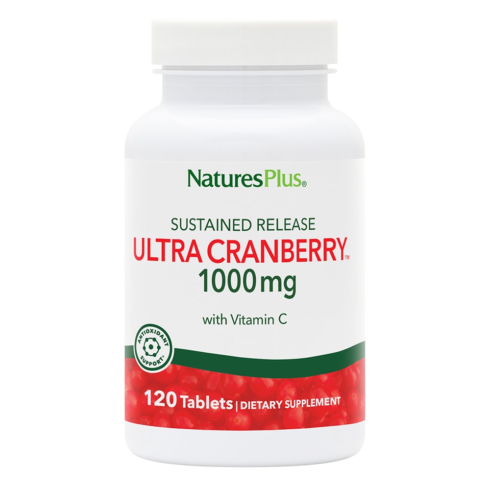 Sustained Release Ultra Cranberry With Vitamin C -- 1000 mg - 120 Tablets (Таблетки) NaturesPlus