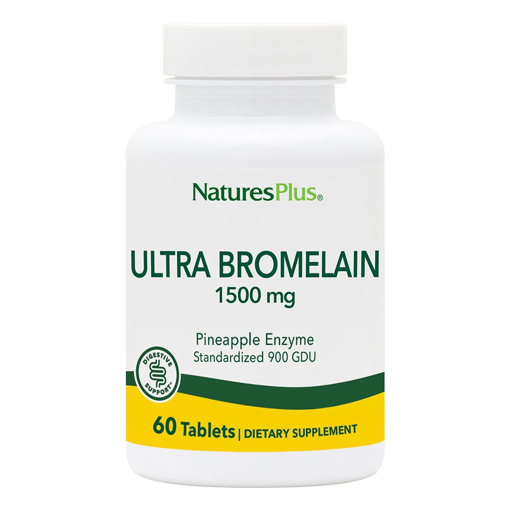 Ultra Bromelain -- 1500 mg - 60 Tablets (Таблетки) NaturesPlus