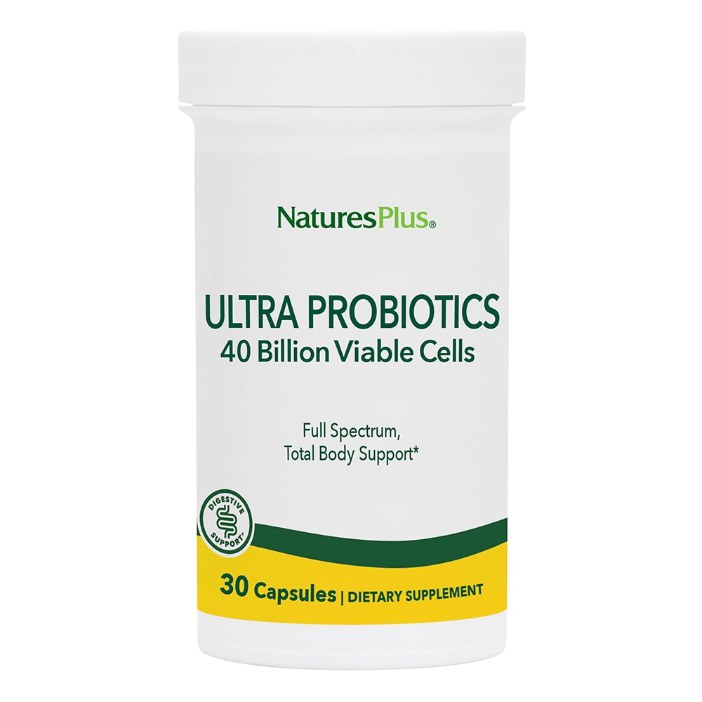 Ultra Probiotics Maximum Strength -- 40 billion cells - 30 Vegetarian Capsules (Вегетарианские капсулы) NaturesPlus