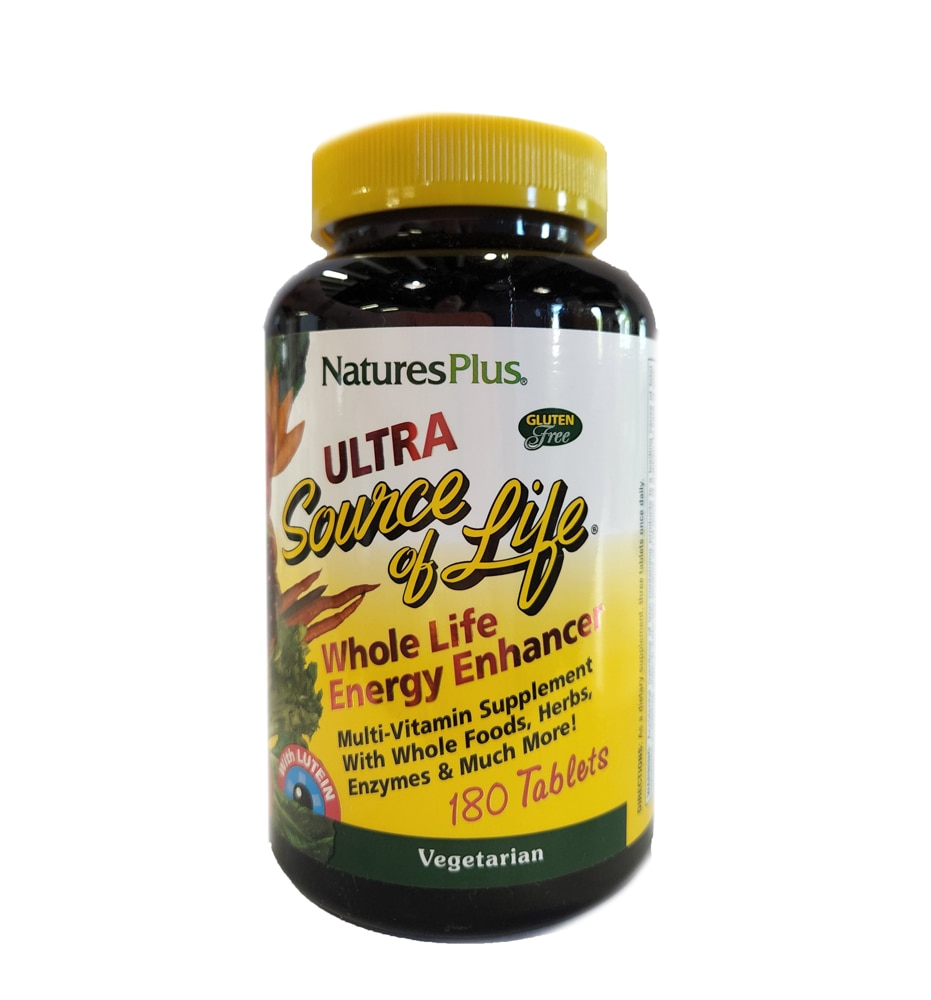 NaturesPlus Ultra Source of Life® Whole Life Energy Enhancer с лютеином -- 180 таблеток NaturesPlus